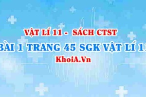 Bài 1 trang 45 SGK Vật lí 11 Chân trời sáng tạo